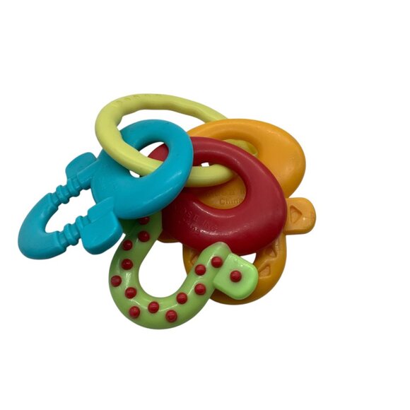 Bright Starts Baby Rattle & Key Teether Toy Set Lot of 2 Multicolor - Picture 6 of 6